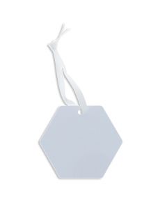 Honeycomb Shape Two-Sided Aluminum Sublimation Ornament – 3.5” x 3.06”