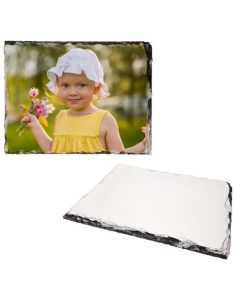 Sublimation Photo Slate Rock Plaque - Med. Rectangle - 5.9" x 7.9" (28/case)