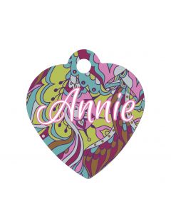 Heart Aluminum Sublimation Pet Name Tag - 1.25"