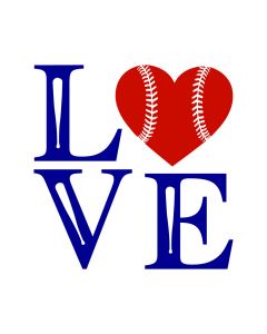 Baseball SVG - Love Heart Baseball SVG Cut File