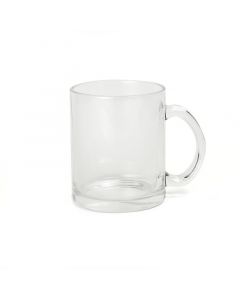 Clear Glass Sublimation Mug with Handle - 11oz.