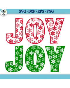 Joy with Snowflakes SVG