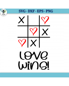 Love Wins Valentine's Day SVG
