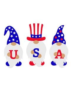 USA Gnomes SVG | Fourth of July Cut File | Patriotic Gnomes