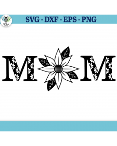 Mom with Flower SVG