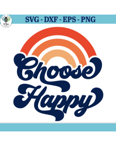 Choose Happy Retro SVG