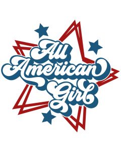 All American Girl Patriotic SVG Cut File
