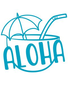 Aloha Coconut Drink SVG Cut File