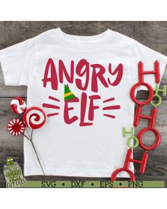 Angry Elf Christmas SVG