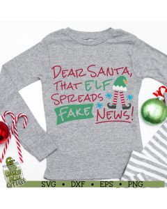 Christmas Elf Fake News SVG Cut File