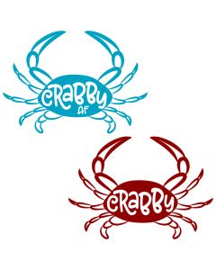 Crabby AF - Summer Beach Crab SVG File