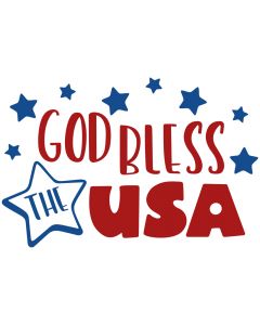 God Bless the USA Patriotic SVG Cut File