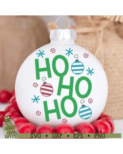 Ho Ho Ho Ornaments Christmas SVG