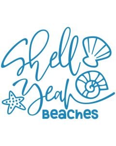 Shell Yeah Beaches SVG Cut File