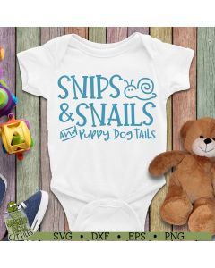 Snips and Snails Baby SVG File