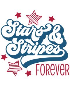 Stars and Stripes Forever Patriotic SVG Cut File