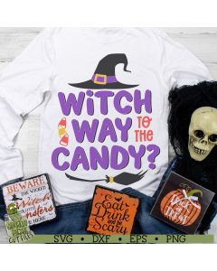 Witch Way to the Candy Halloween SVG