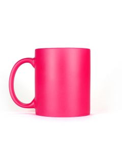 Matte Fluorescent Pink Ceramic Sublimation Coffee Mug - 11oz.