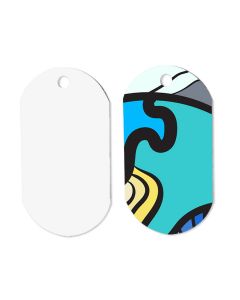 Sublimation Dog Tag - One Sided White Aluminum