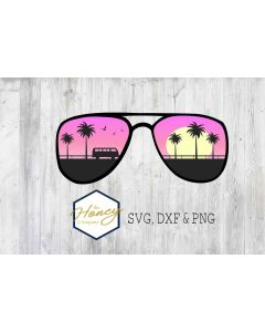Sunglasses Beach Sunset SVG PNG DXF Summer Sublimation 
