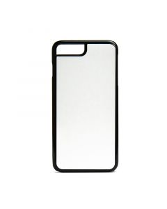 Plastic iPhone 7 Plus & iPhone 8 Plus Sublimation Phone Case w/ Metal Insert - Black (sold each)