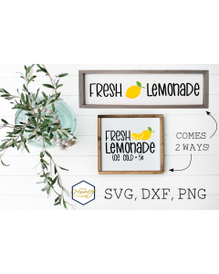 Fresh Lemonade SVG PNG DXF Lemon Summer Hand Lettered