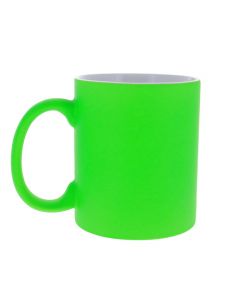 Matte Fluorescent Green Ceramic Sublimation Coffee Mug - 11oz 