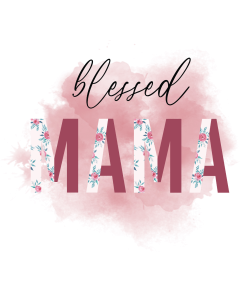 Blessed Mama SVG - Pink