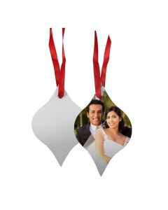 Tapered Borderless Aluminum Sublimation Holiday Ornament - 2.75" x 4.1" 