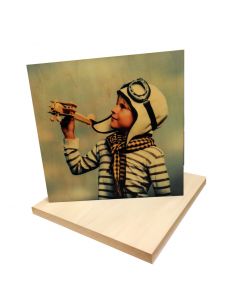 11" x 14" ChromaLuxe Sublimation Natural Wood Photo Print Panel