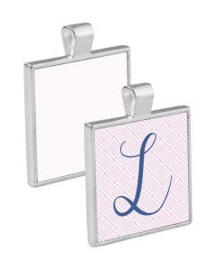Small Square Bezel Pendant with Insert - 0.75" x 0.75" (25/case)