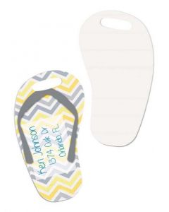 Flip-Flop Two-Sided Aluminum Sublimation Luggage Tags - 2.75" x 4"