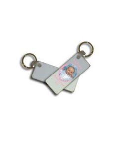 Rectangle FRP Plastic Two Sided Sublimation Keychain - 1.25" x 3"