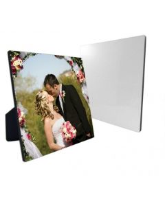 6" x 6" ChromaLuxe Hardboard Sublimation Photo Print Panel with Easel