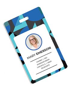 Business Card Two Sided FRP Plastic Sublimation Luggage Tags - 2.5" x 4.25"