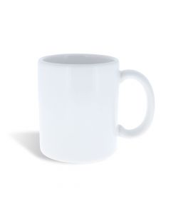 White Ceramic Sublimation Coffee Mug - Made in the USA - 11oz.