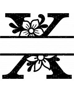 X split letter monogram SVG