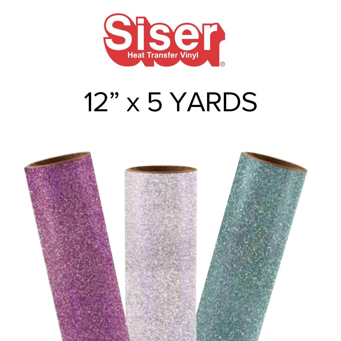 Siser Glitter 12 x 5 Yard Roll - Silver Confetti