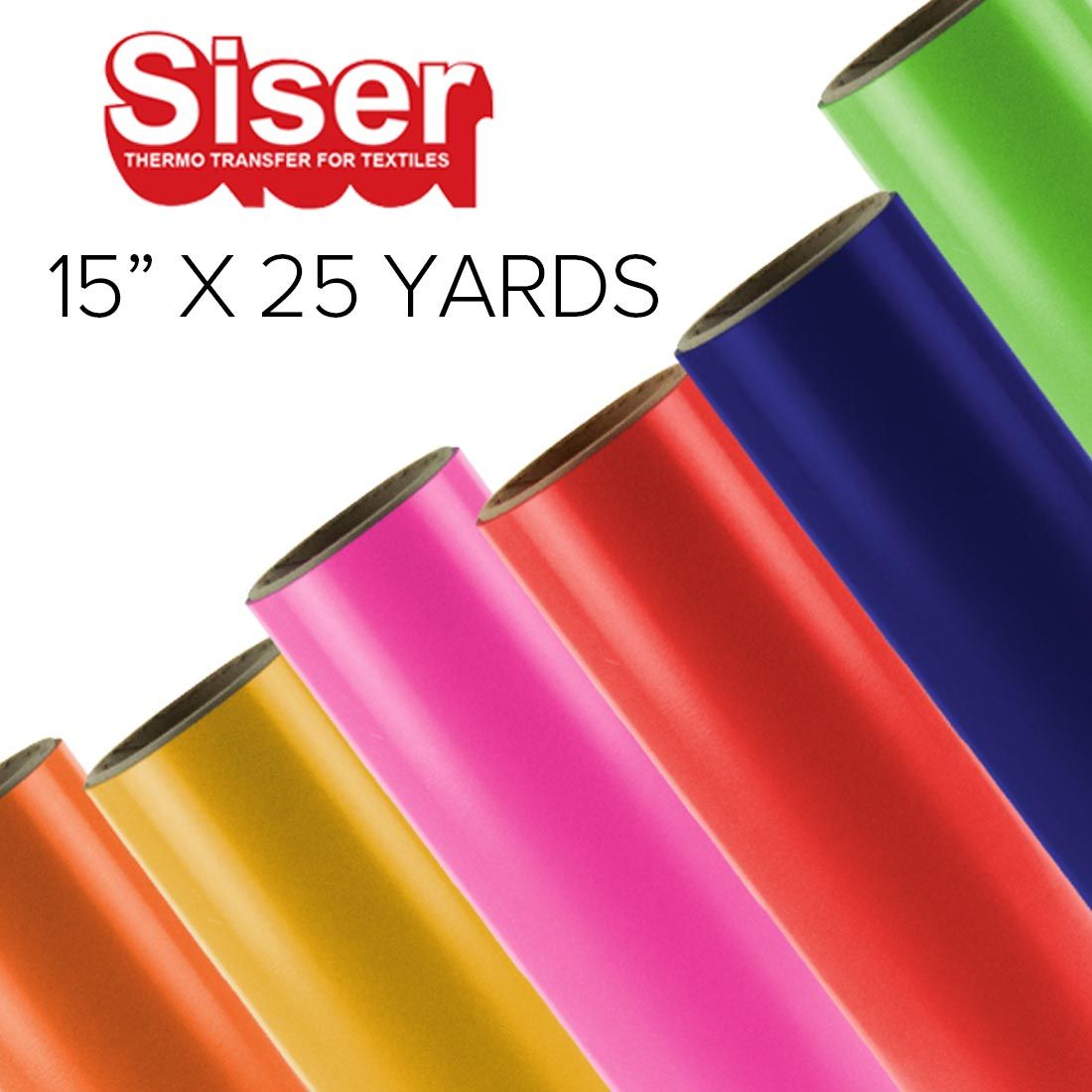 Siser EasyWeed Heat Transfer Vinyl Rolls - 15 x 25 Yards
