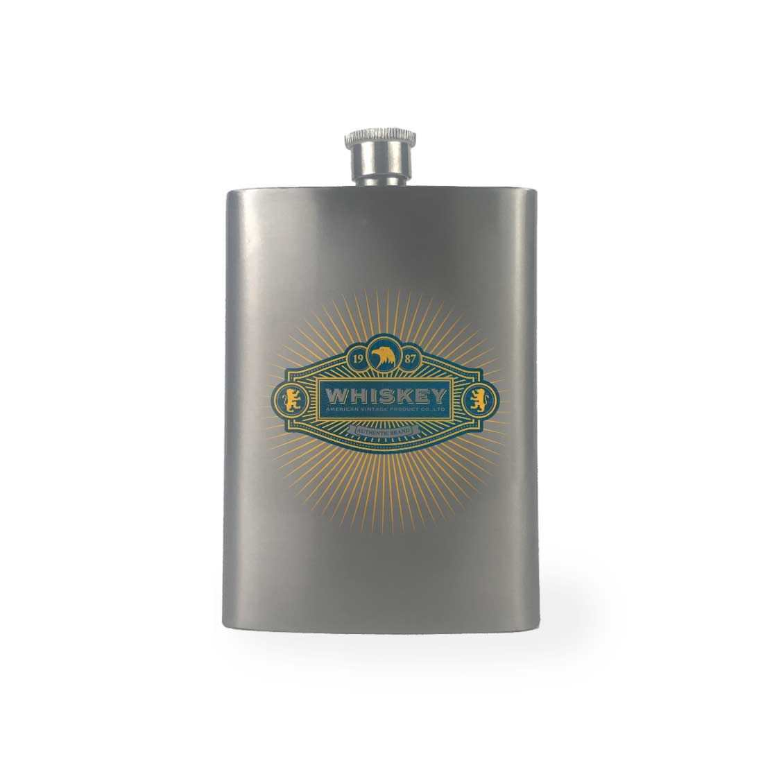Stainless Steel Sublimation Hip Flask - 8oz.