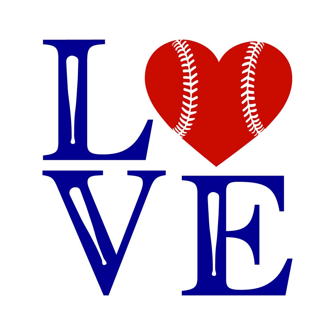 Baseball SVG Love Heart Baseball SVG Cut File