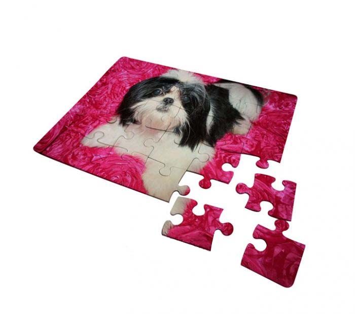 Wood rectangular puzzles of 30 pieces for sublimation