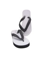 Flip Flops for Sublimation - Durable White Foam w/Black bottom & Straps - Sold as Each - Small