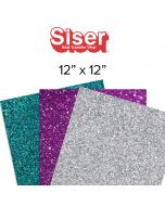 Siser Glitter Heat Transfer Vinyl Sheets - 12" x 12" 