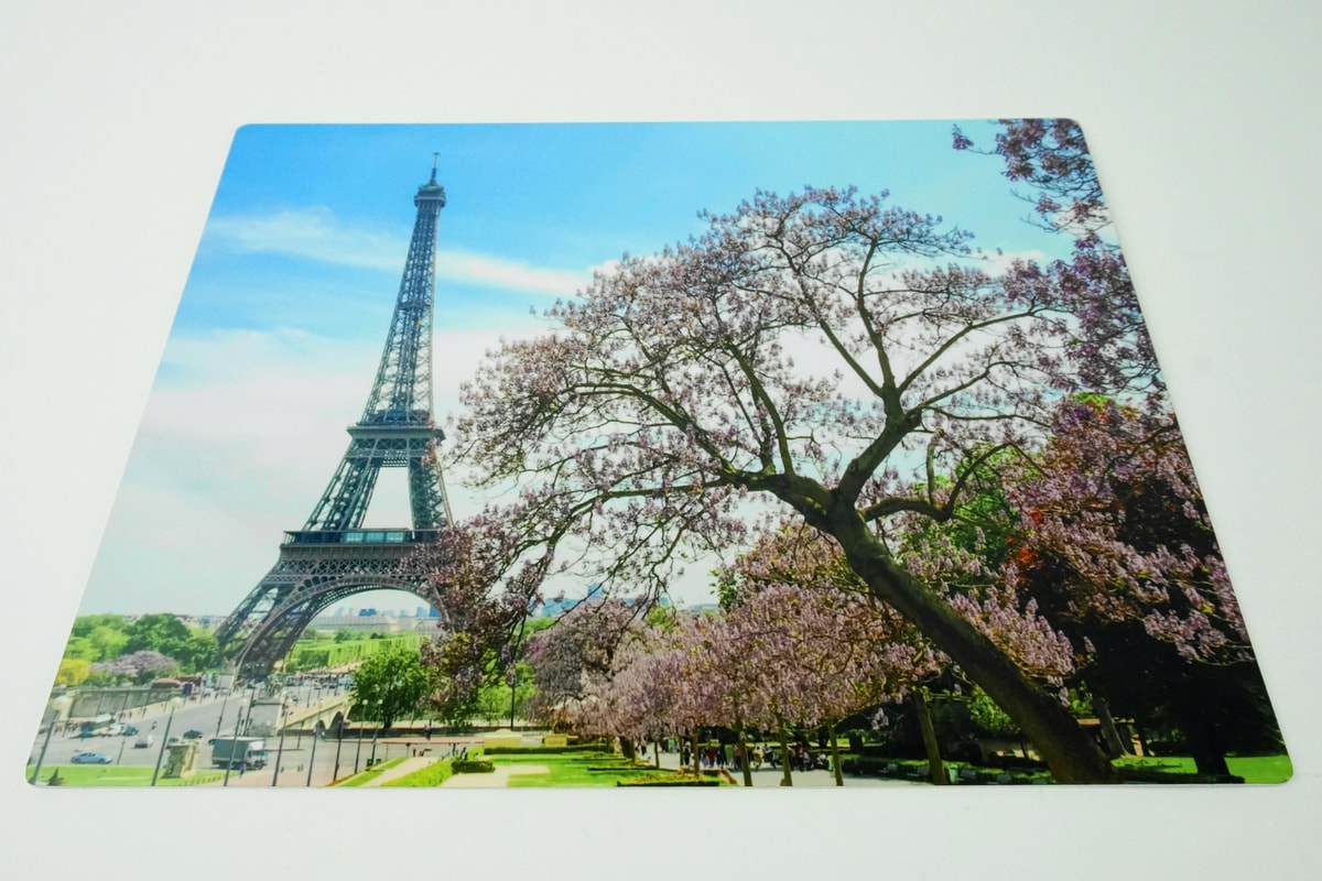 Eiffel Tower on ChromaLuxe Gloss White Metal Photo Panel | Coastal Business Supplies