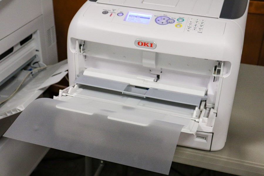 Loading A-Foil into OKI Printer