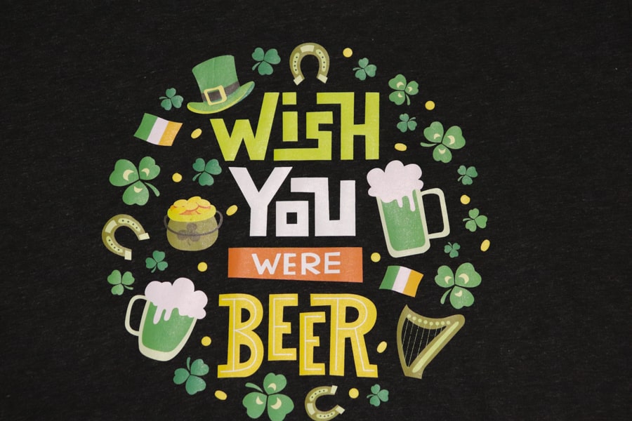 T-Shirt Decorated with FOREVER Laser Dark for St. Patrick's Day