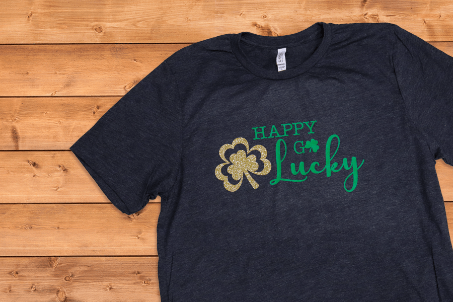 T-Shirt Decorated with Heat Transfer Vinyl for St. Patrick's Day
