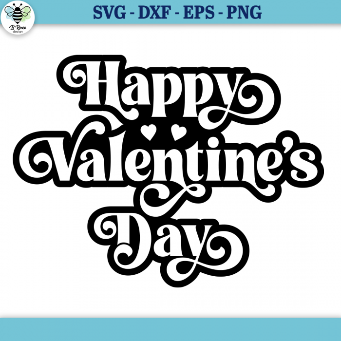 Retro Happy Valentine's Day SVG