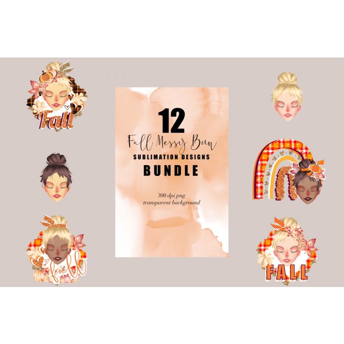 Messy Bun Sublimation Bundle 